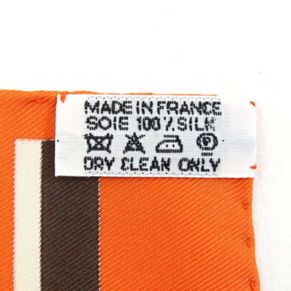 HERMES Authentic Orange Silk Scarf - Picture 3 of 4